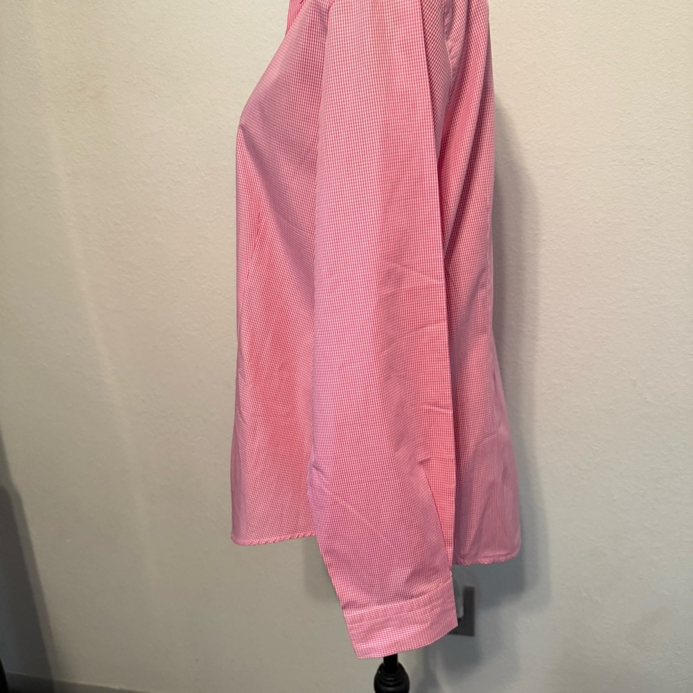 Pink Gingham Button Down Long Sleeve XL - Picture 3 of 12